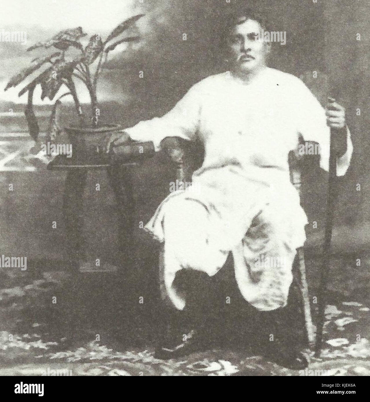 Immagine storica o riferimento a Priyanath Bose, che cattura la sua vita o immagine prima della sua morte. Priyanath Bose era un'importante figura storica, potenzialmente coinvolta in affari culturali o politici. Foto Stock