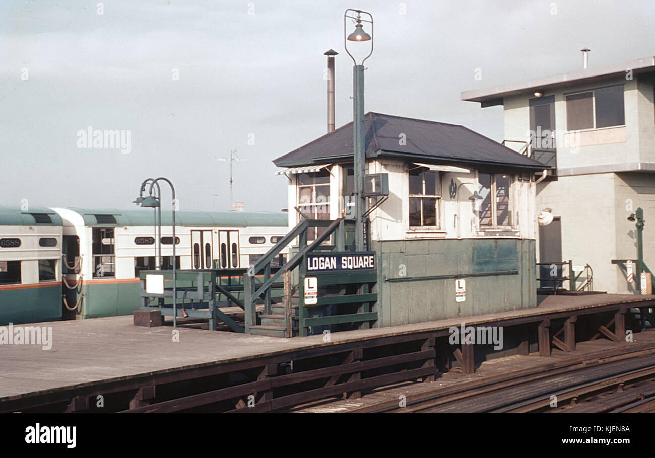 CTA Logan Square terminale e cantieri prima il Kennedy estensione, 5 foto (25246061293) Foto Stock