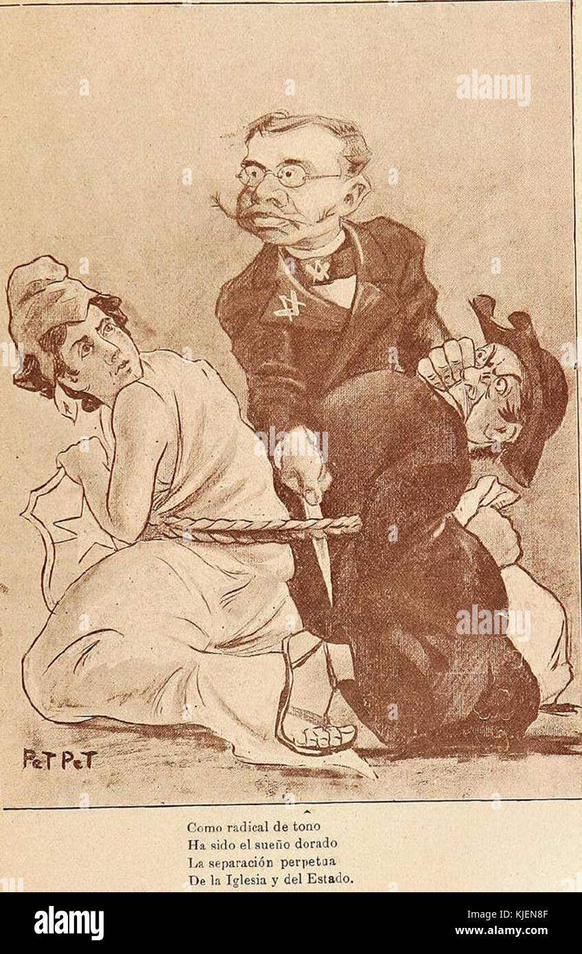 Caricatura Enrique Mac Iver Foto Stock