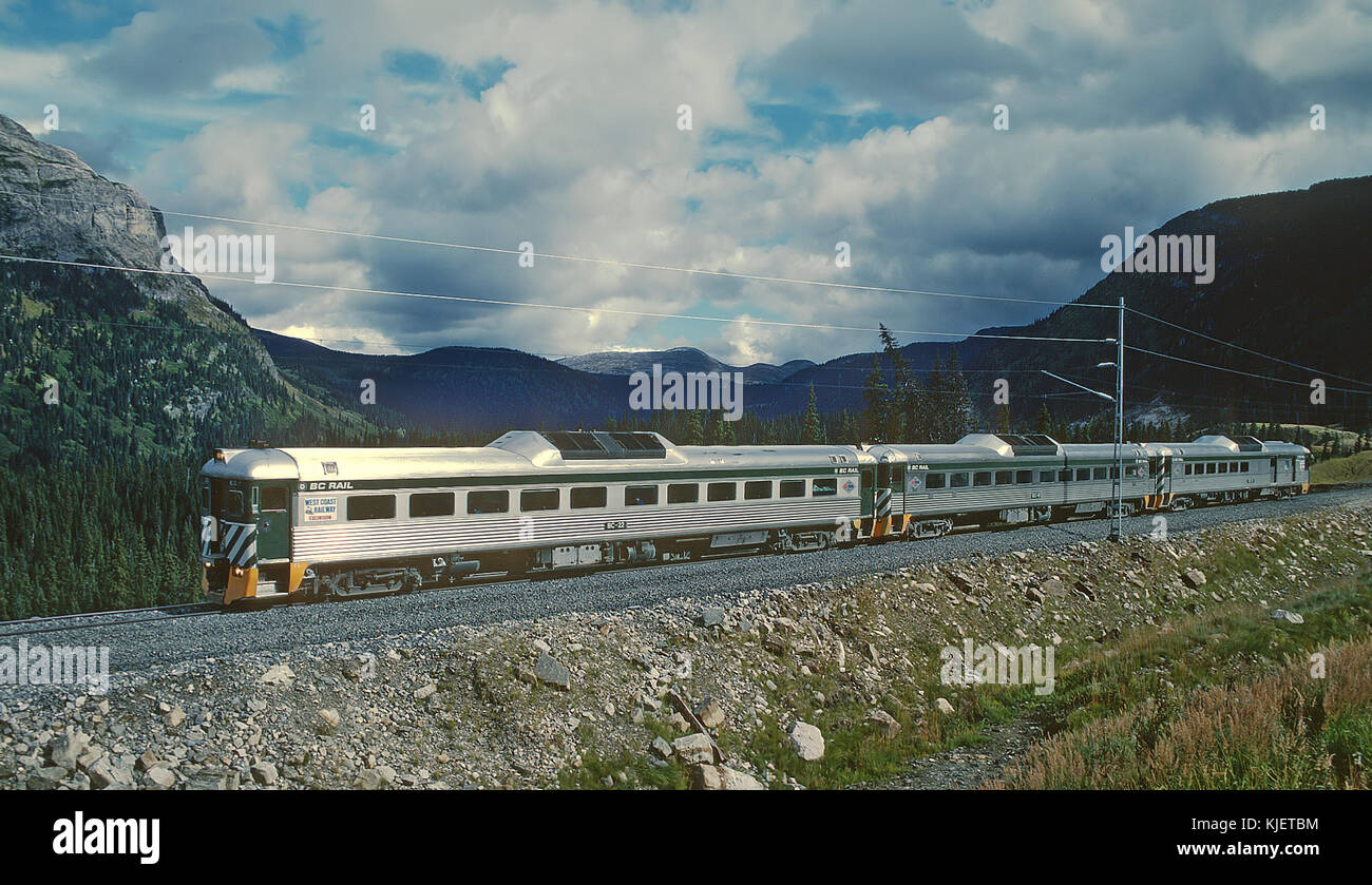 BCRAIL BC 22 a Whitford, BC sullo sbarramento rotante sotto il 18 settembre 1987, West Coast Railway escursione Speciale (22420195747) Foto Stock