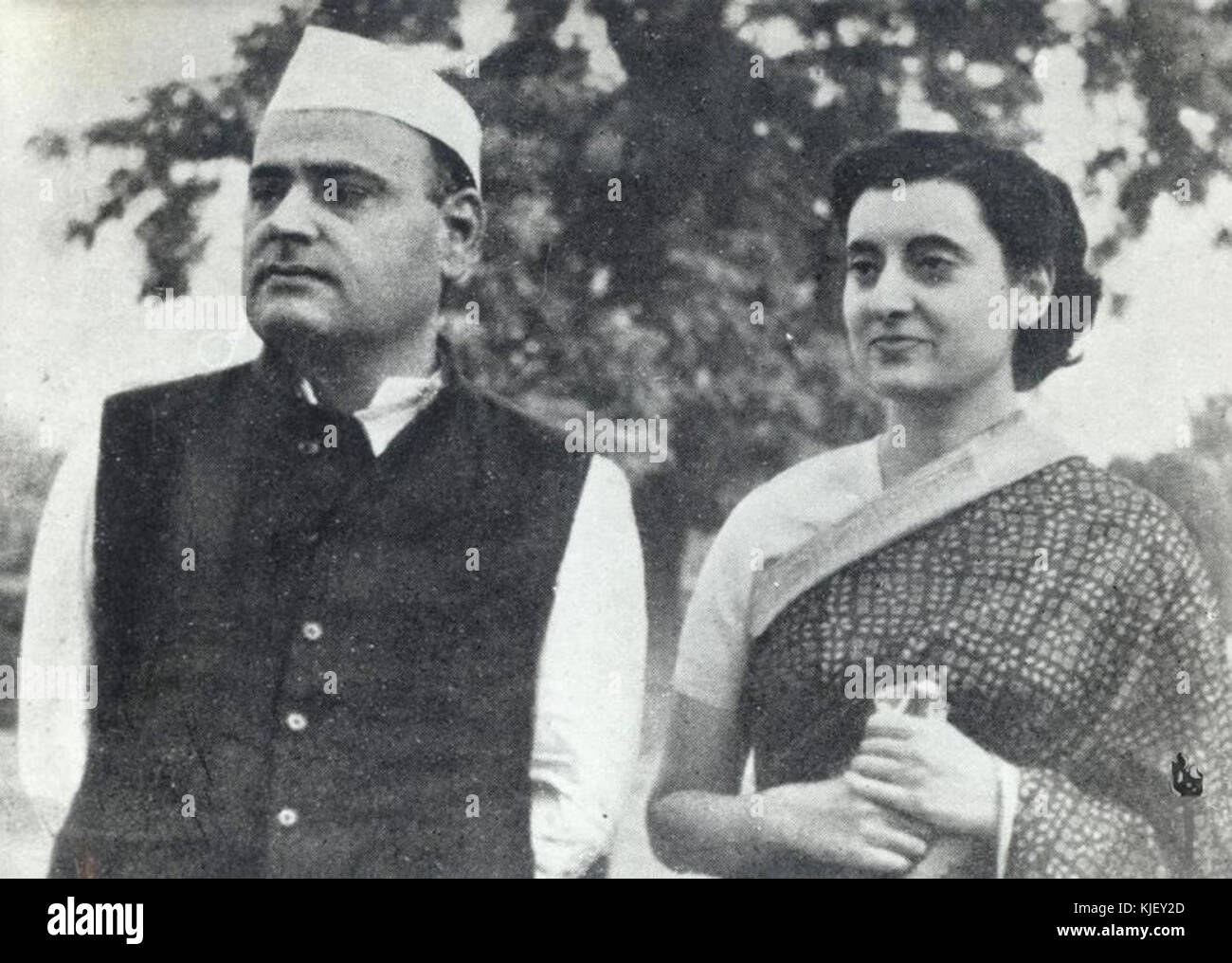 Feroze Gandhi e Indira Gandhi Foto Stock