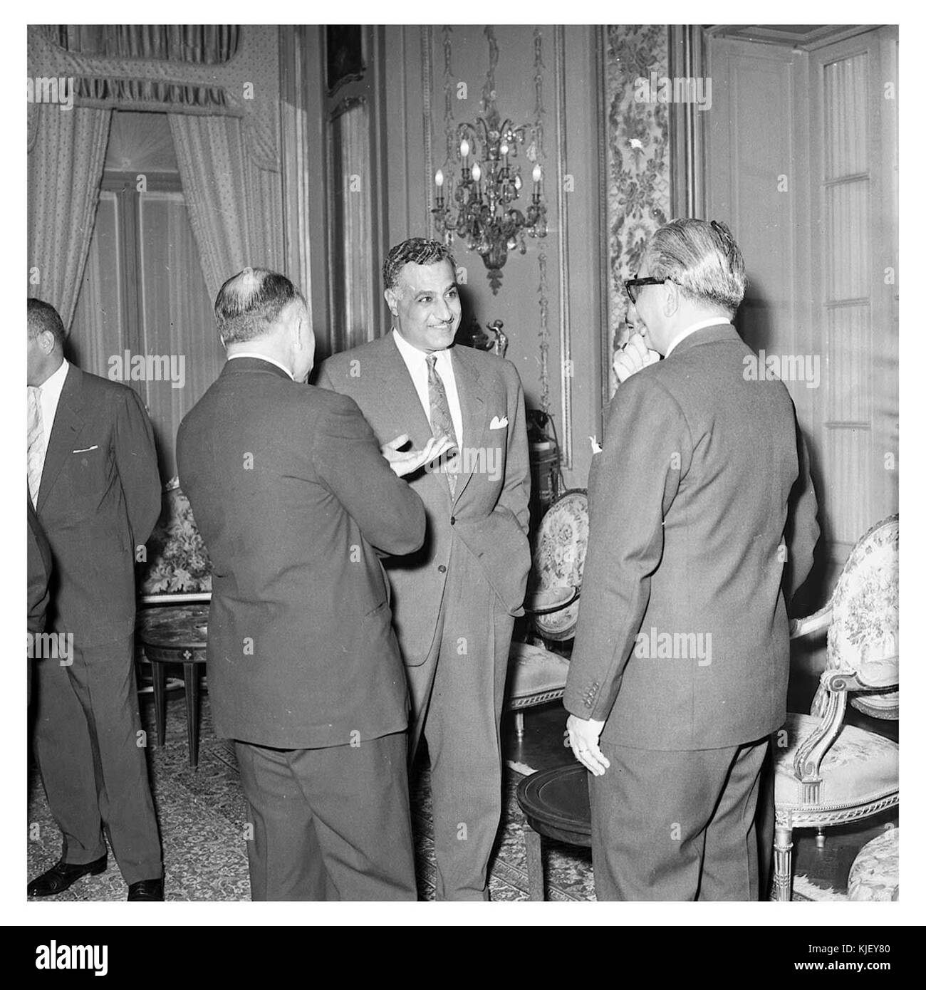 Abdel Nasser detiene una cena per Ali Yavar Jung, l ambasciatore indiano, al Cairo (02) Foto Stock