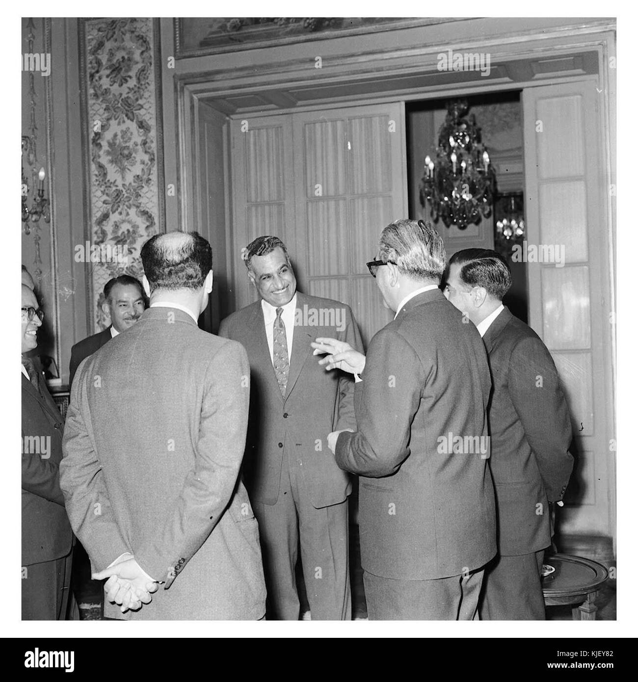 Abdel Nasser detiene una cena per Ali Yavar Jung, l ambasciatore indiano, al Cairo (04) Foto Stock