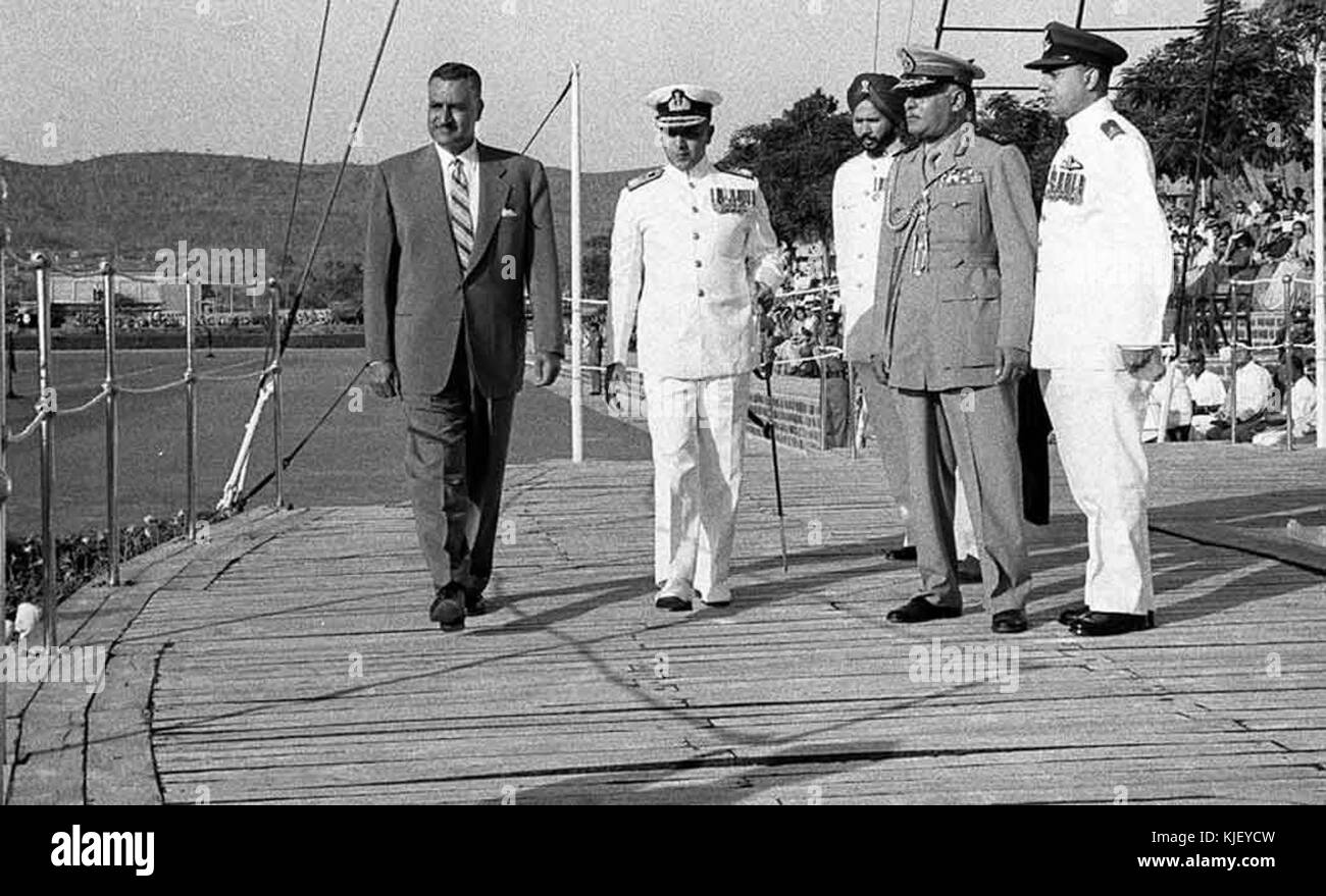 Abdel Nasser visiti la difesa nazionale Academy in India Foto Stock