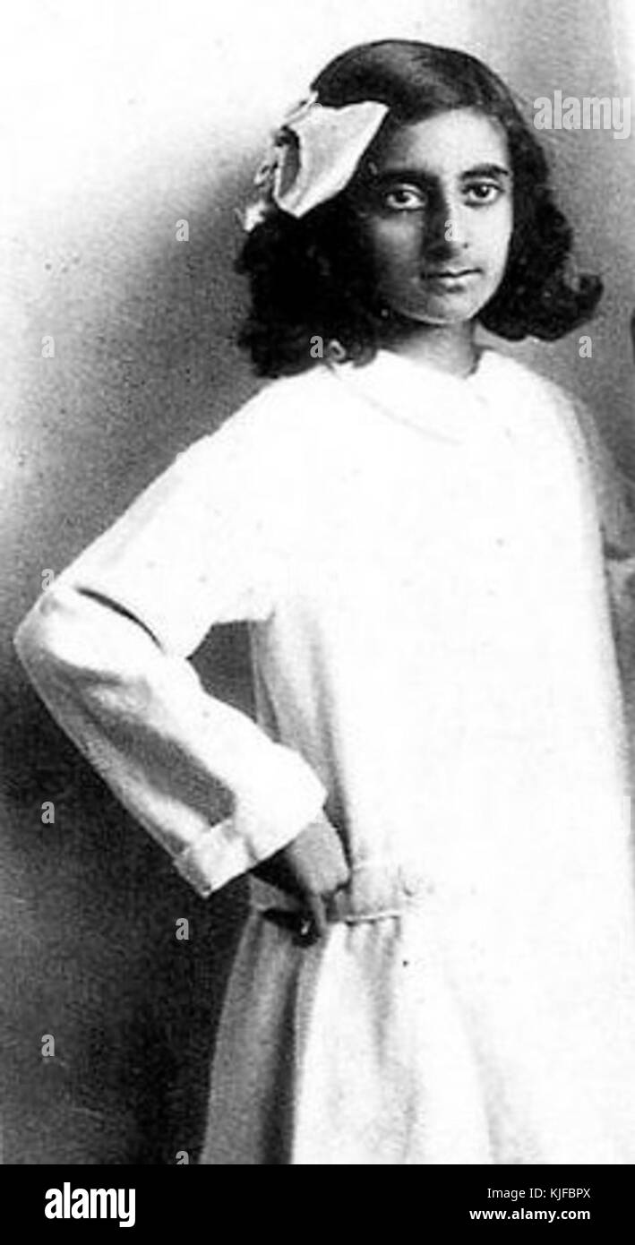 Giovani Indira Gandhi Foto Stock