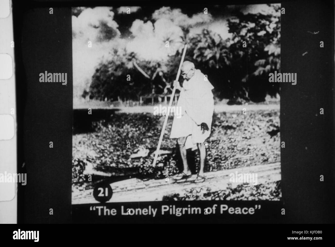 Gandhi in Noakhali, 1946 Foto Stock