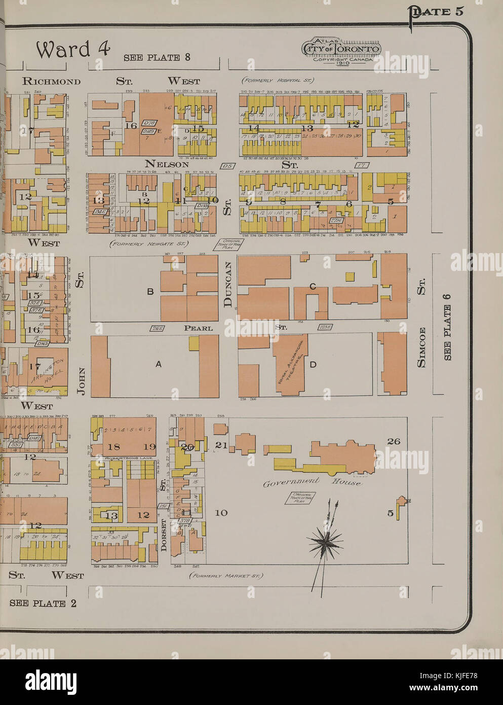Toronto 1910 Atlas Volume 1 piastra 5 voce 21 Foto Stock