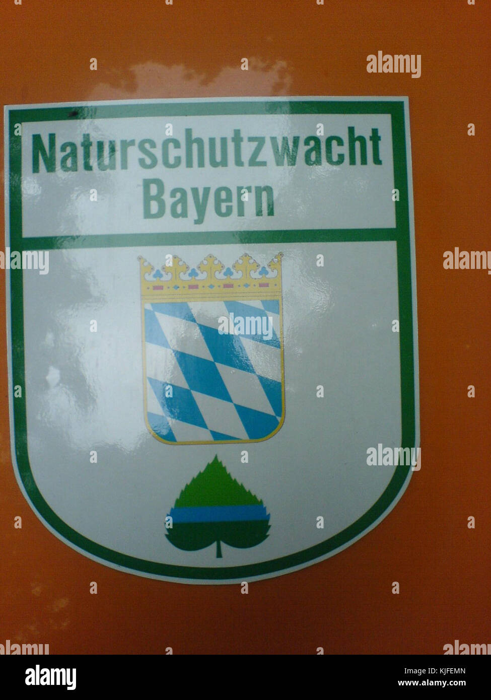Bayerische Naturschutzwacht emblema Foto Stock