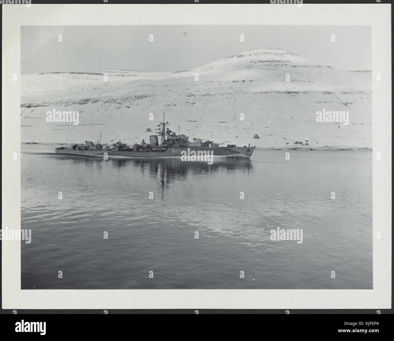 HMCS Algonquin che viaggiano ad alta velocità Foto Stock