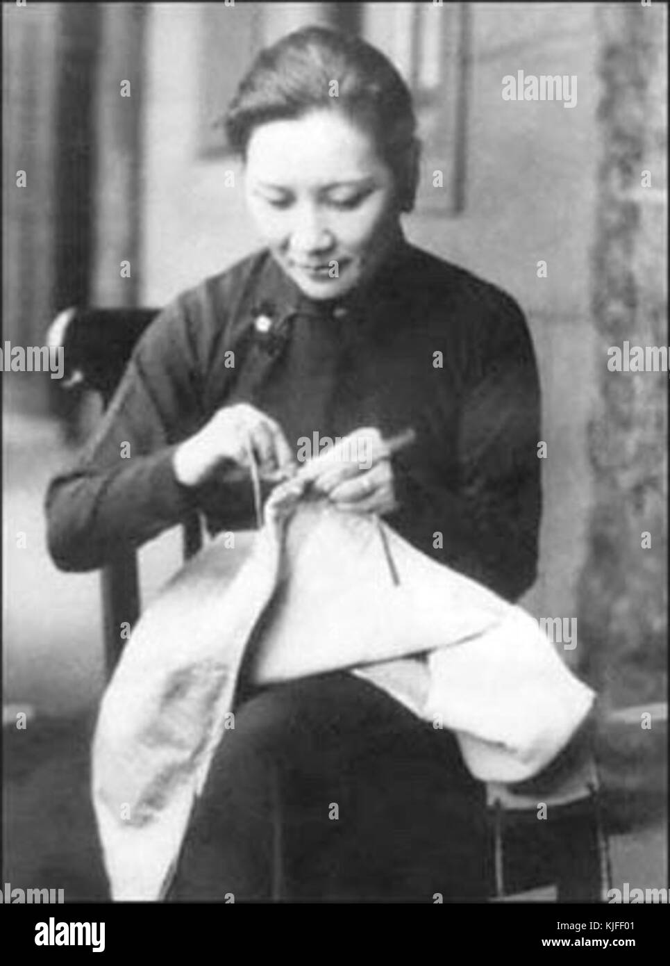 Soong può ling cucitura uniforme per i soldati Foto Stock