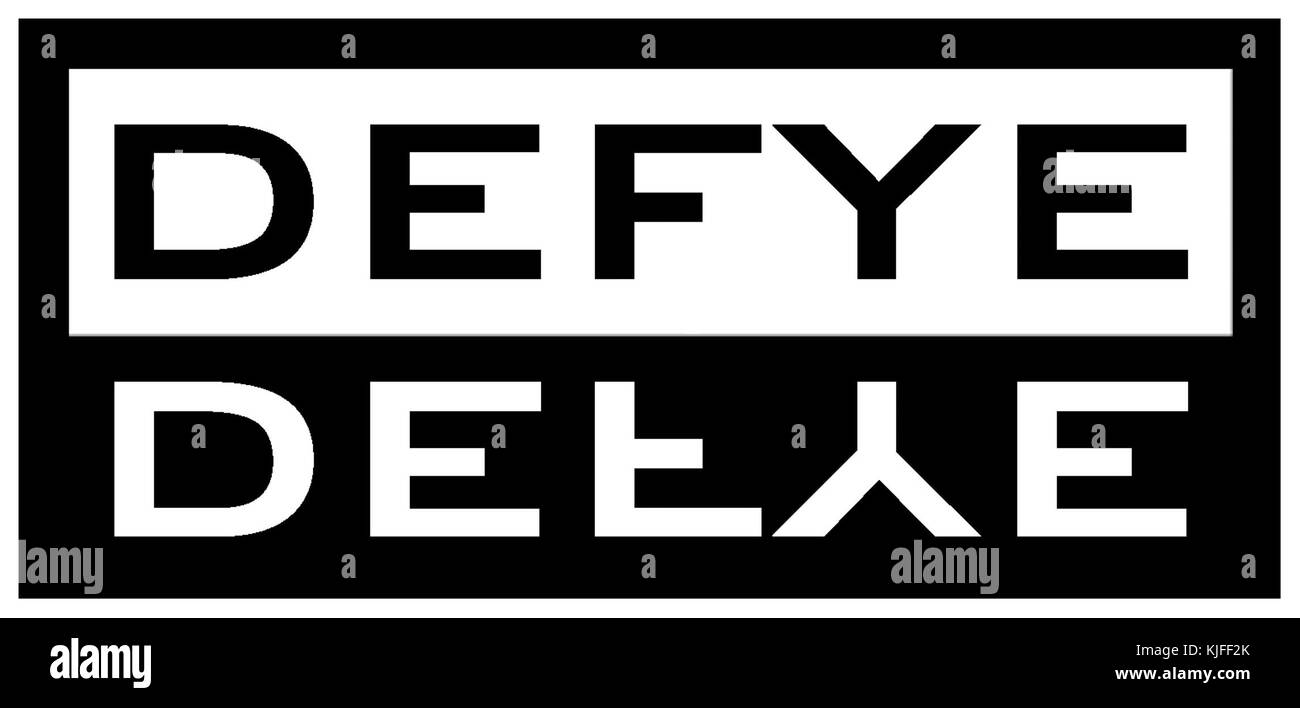 1 logo specchio bordo bianco senza sito web JPG Foto Stock