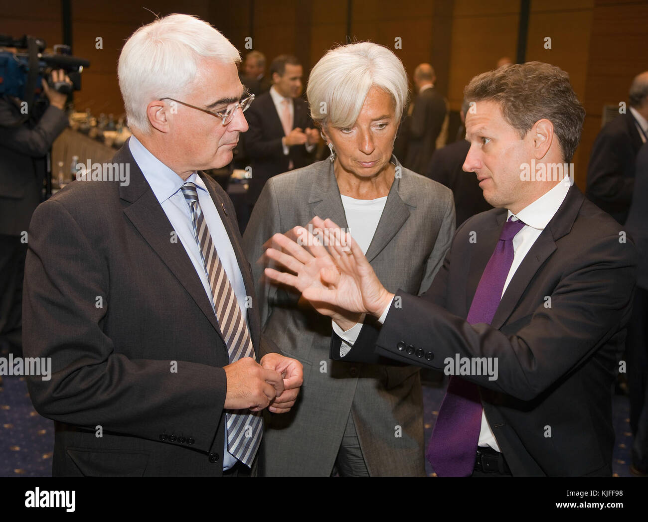 Darling, Lagarde, Geithner (FMI 2009) Foto Stock