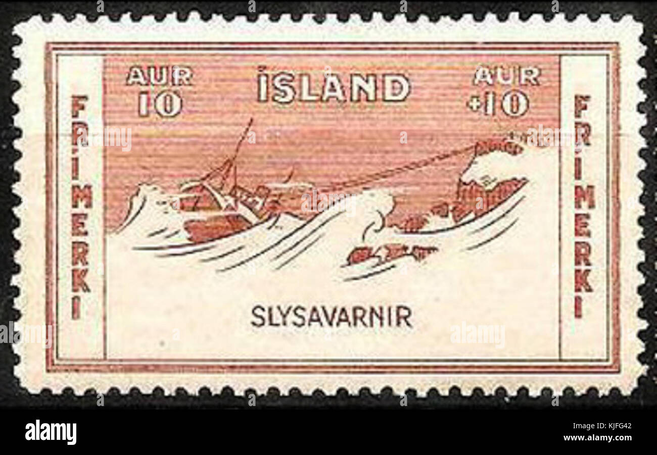 StampIceland1933Michel168 Foto Stock