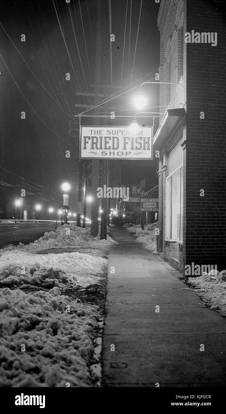 Il Superiore pesce fritto Shop Foto Stock