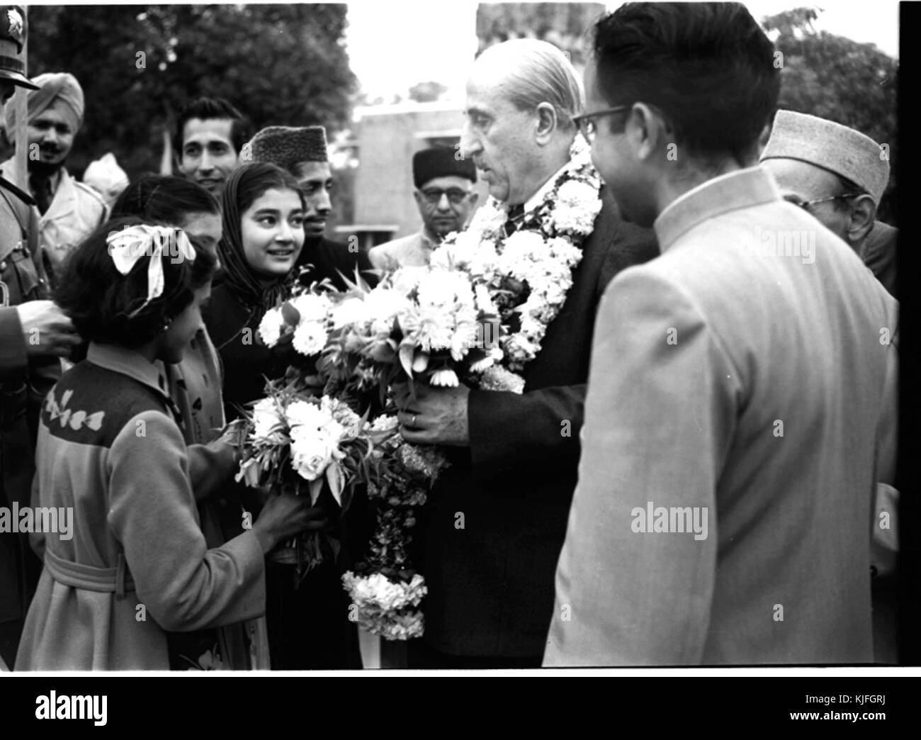 Presidente Shukri Al Quwatli in India Gennaio 1957 Foto Stock