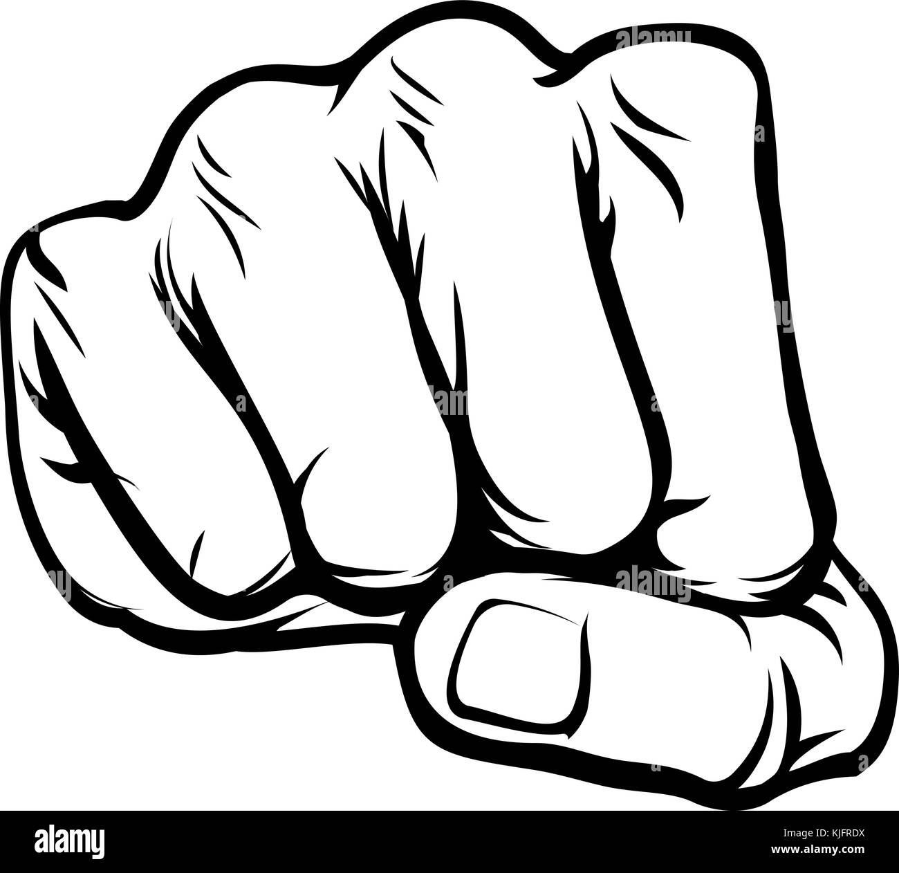 Comicbook Cartoon Fist Illustrazione Vettoriale