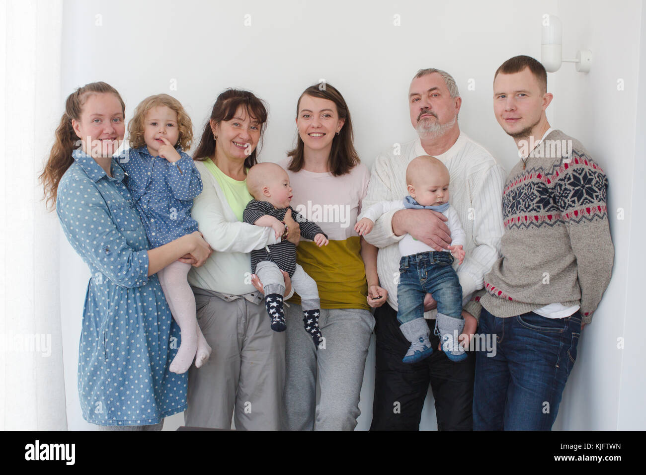 Meraviglioso ritratto della famiglia felice Foto Stock
