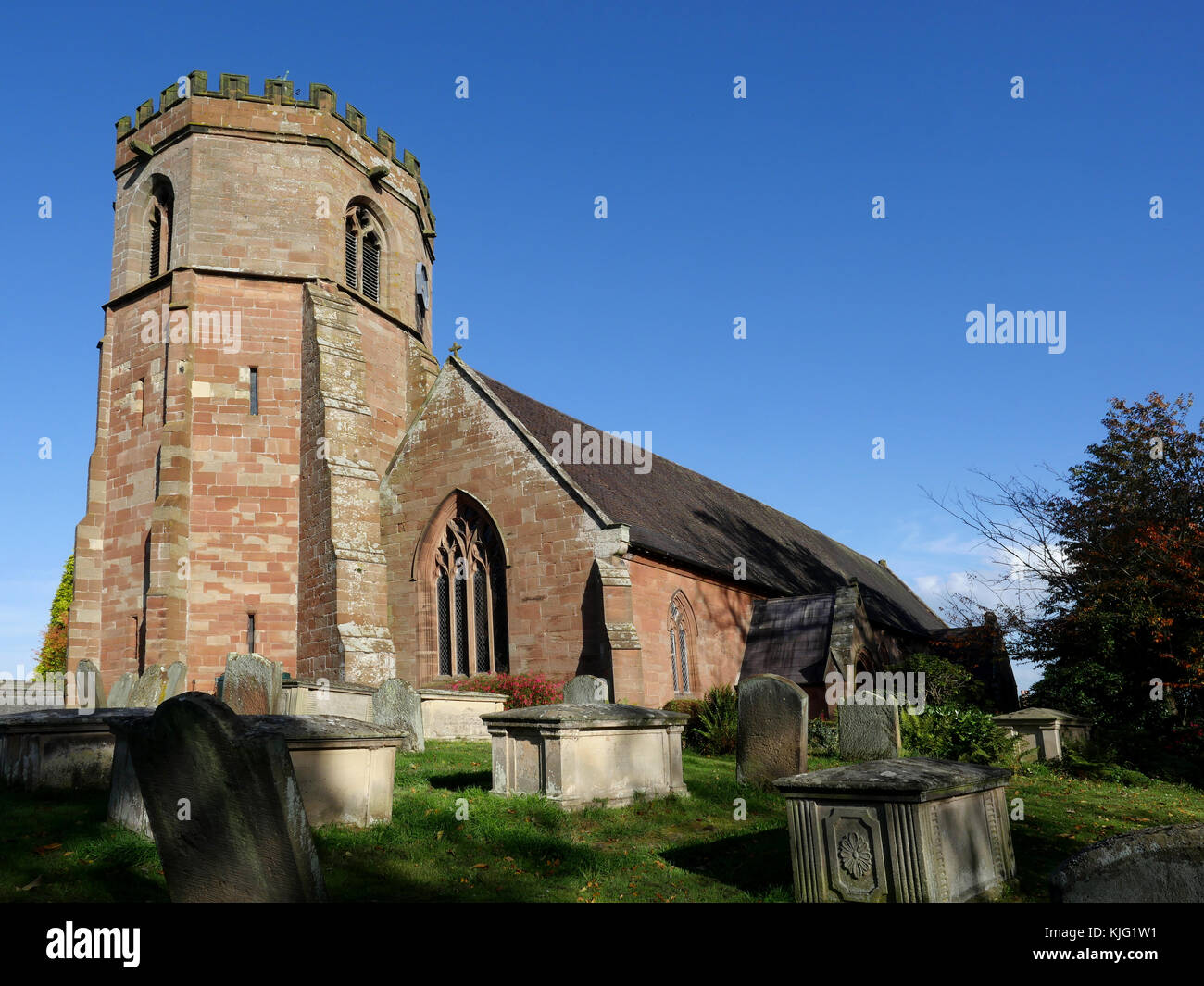 San Luca la chiesa Parrocchiale Hodnet, Hodnet, Shropshire, Inghilterra, Regno Unito Foto Stock