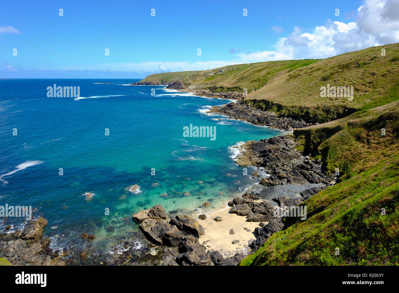 Feslküste bei Zennor, Cornwall, Inghilterra, Großbritannien Foto Stock