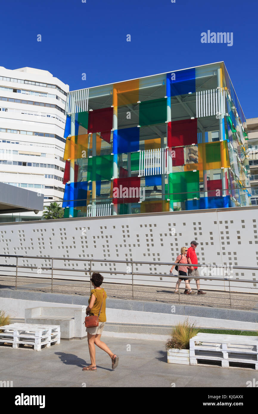 Centro Pompidou Museo, la città di Malaga, Andalusia, Spagna, Europa Foto Stock