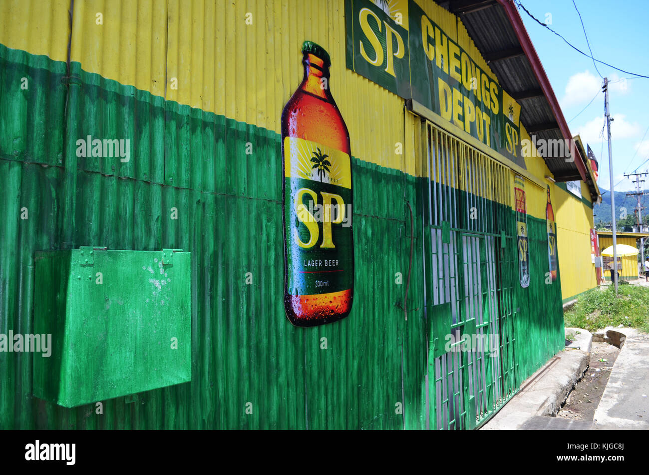 Negozio di liquori rivenditore presi in alotau in Papua Nuova guinea png Foto Stock