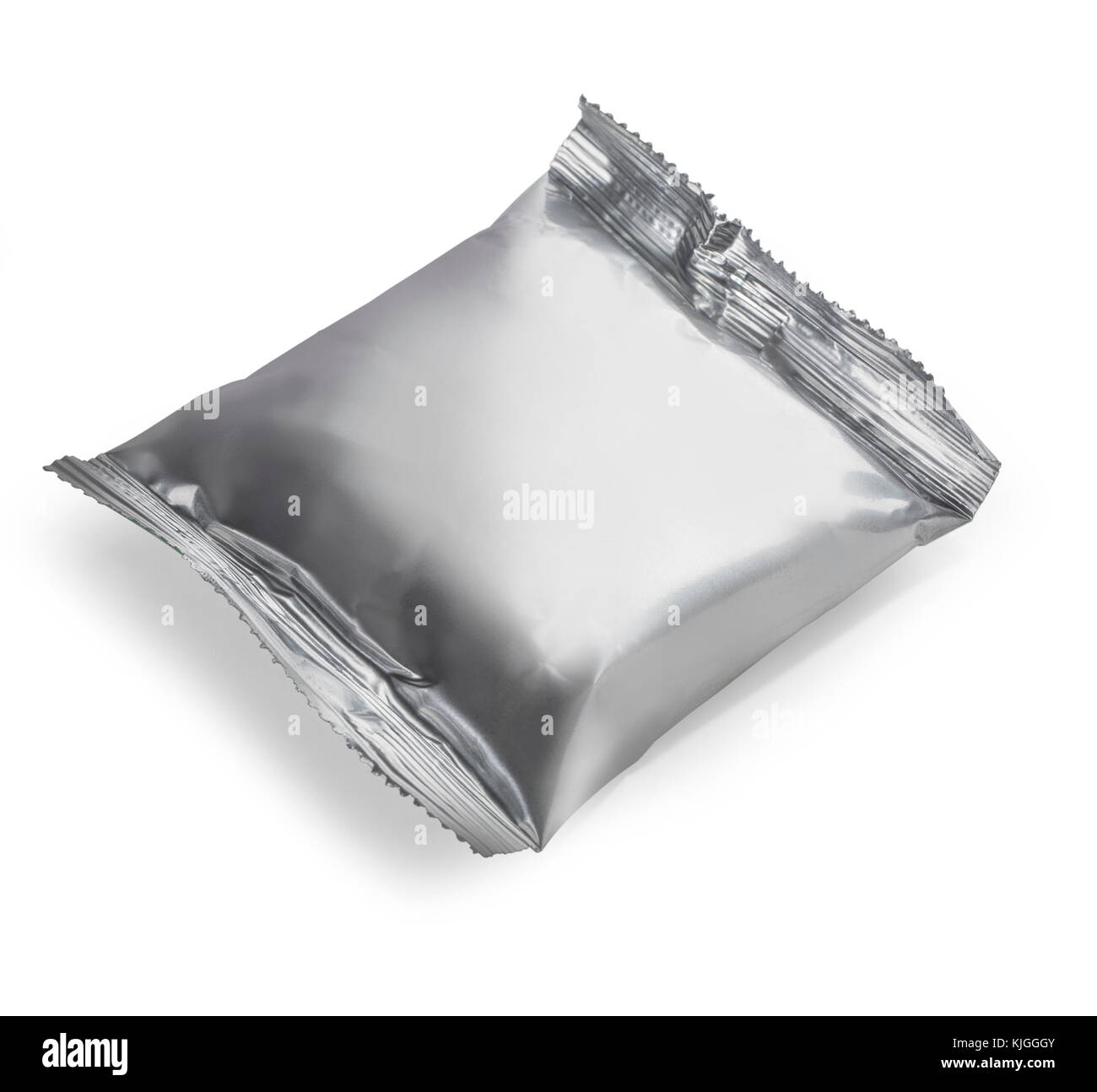 Snack di imballaggi in plastica isolato su bianco con tracciato di ritaglio Foto Stock