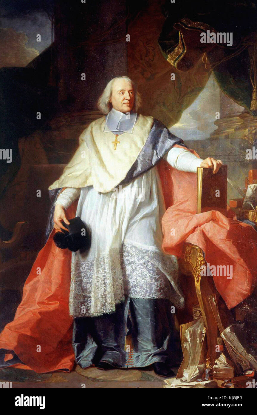 Hyacinthe Rigaud Il duomo - Portrait du Bossuet Jacques Bénigne prelato del XVIII secolo Foto Stock