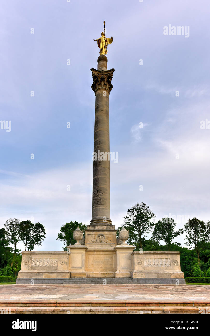 Bronx vittoria memorial in pelham bay park per commemorare i 947 soldati del Bronx che diedero la loro vita in servizio durante la guerra mondiale i. Foto Stock