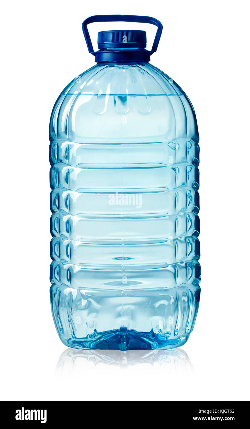 Grande bottiglia d'acqua in plastica con tracciato di ritaglio Foto Stock