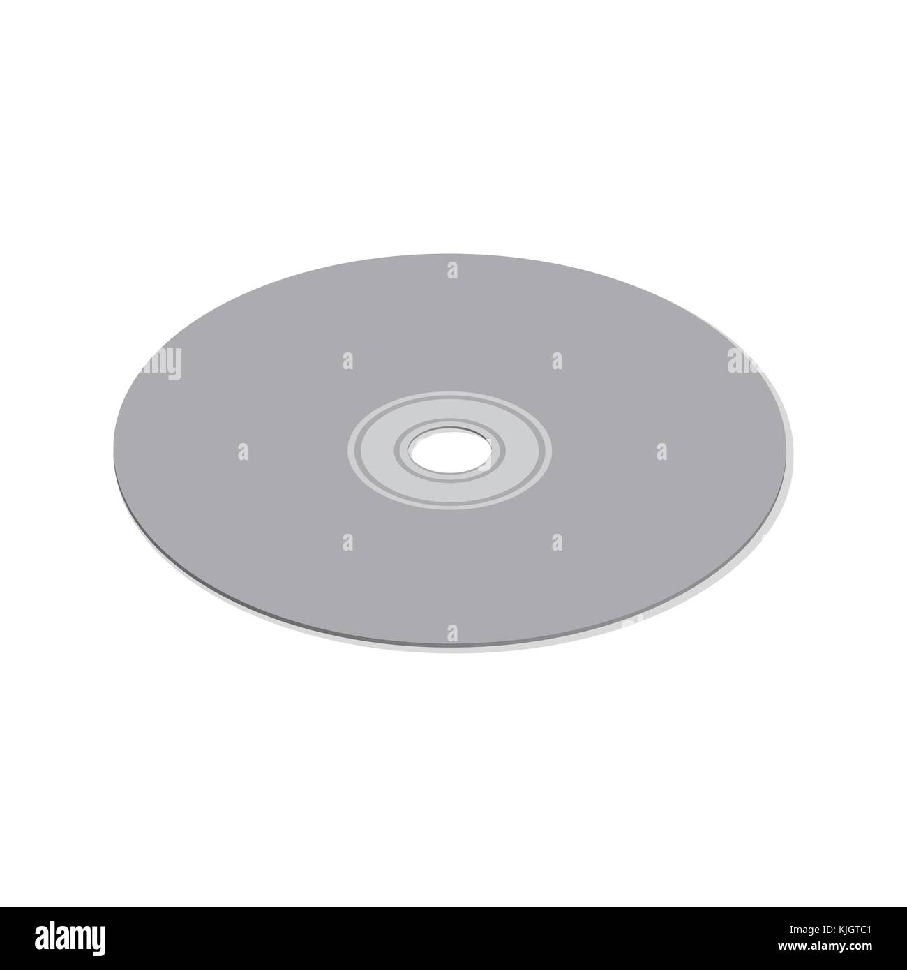Compact disc isolati su sfondo bianco. elemento per la progettazione di dispositivi digitali e accessori per computer. TV 3D isometrica stile, illustr vettore Illustrazione Vettoriale