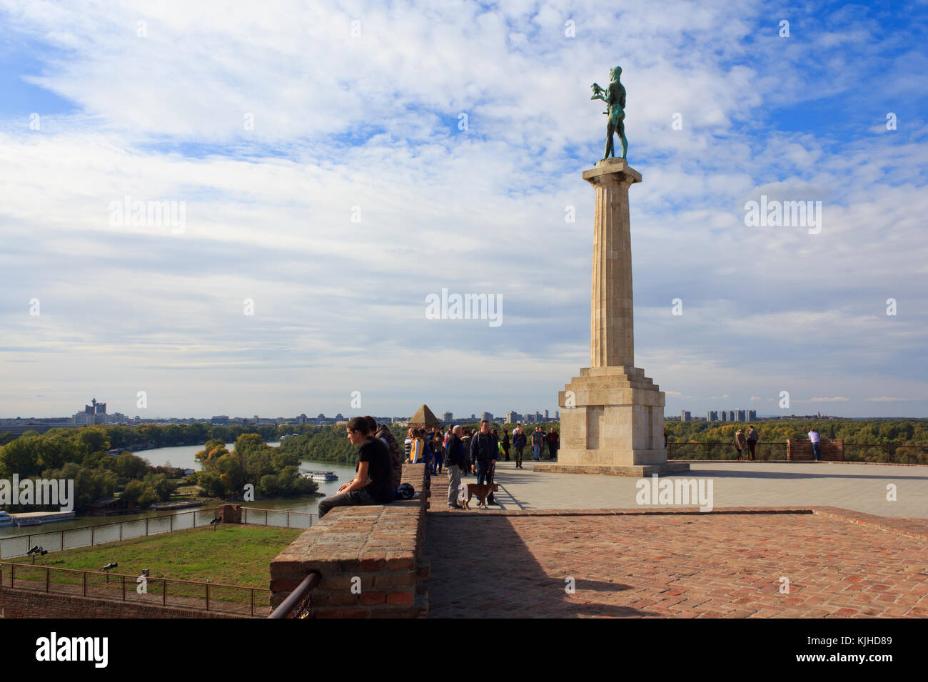 Victor monumento alla Fortezza di Belgrado Foto Stock