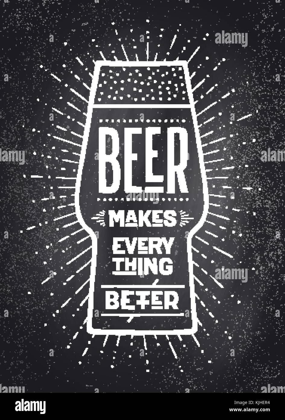 Poster birra rende tutto meglio Illustrazione Vettoriale