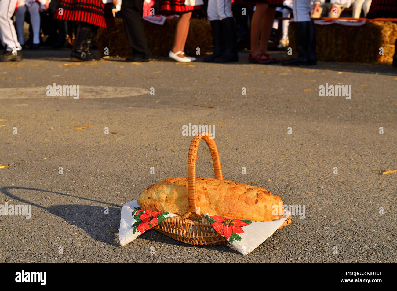 Nuovo tradizionale pane su Harvest Festival Foto Stock