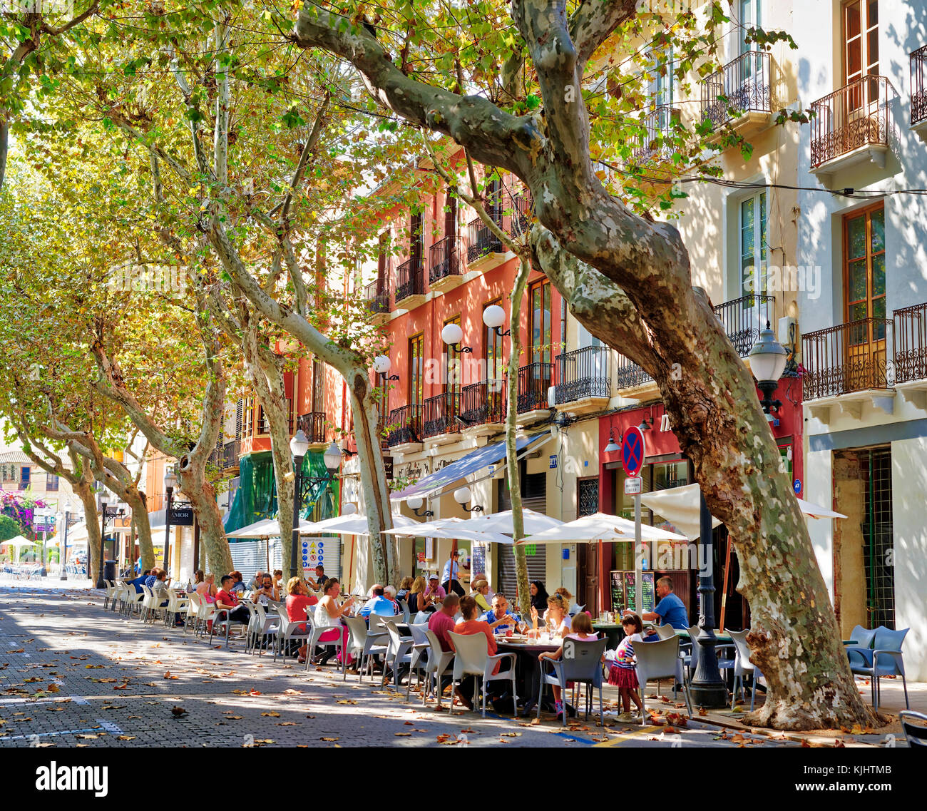 Caffè in Denia Spagna Foto Stock