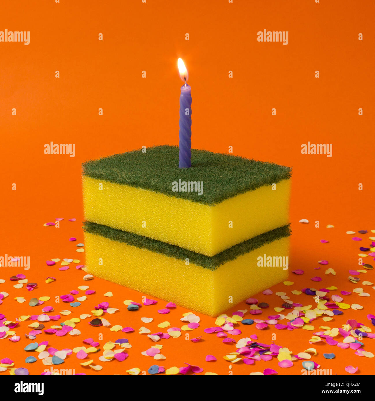 Concettuale torta di compleanno Foto Stock