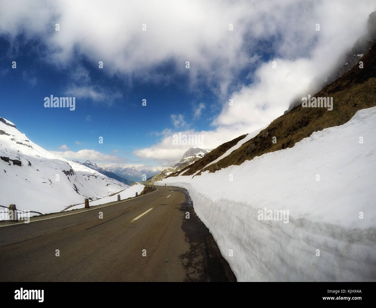 Klausen Pass mountain road, Uri, Svizzera Foto Stock