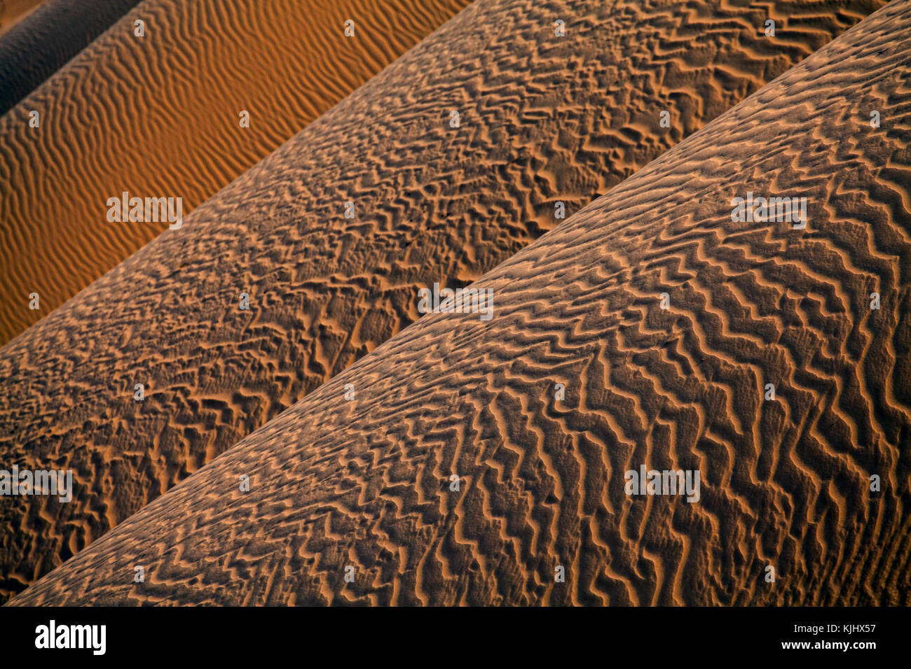 Close-up di dune di sabbia nel deserto, Arabia Saudita Foto Stock