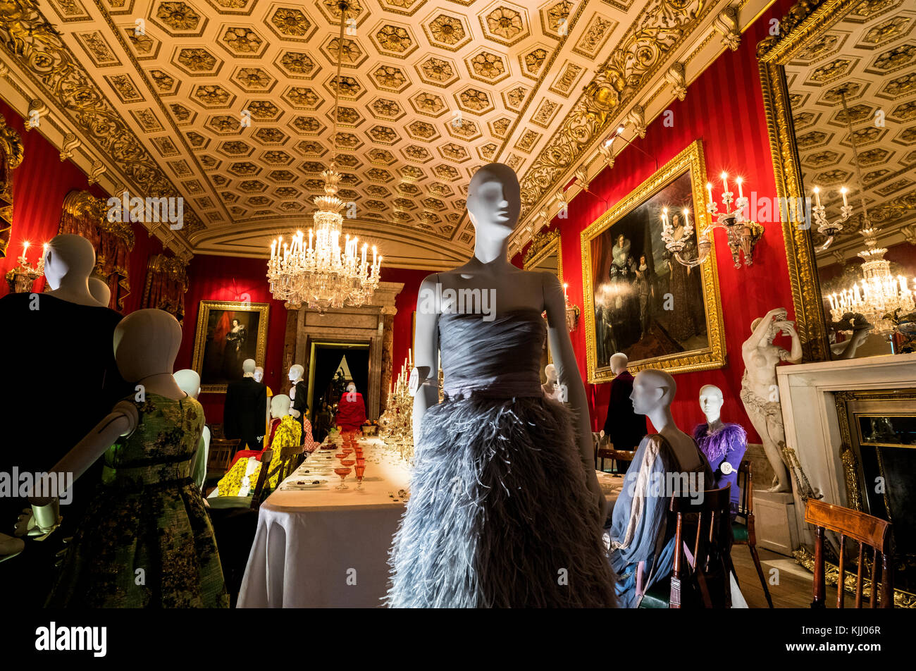 CHATSWORTH HOUSE (1687) BAKEWELL DERBYSHIRE REGNO UNITO Foto Stock