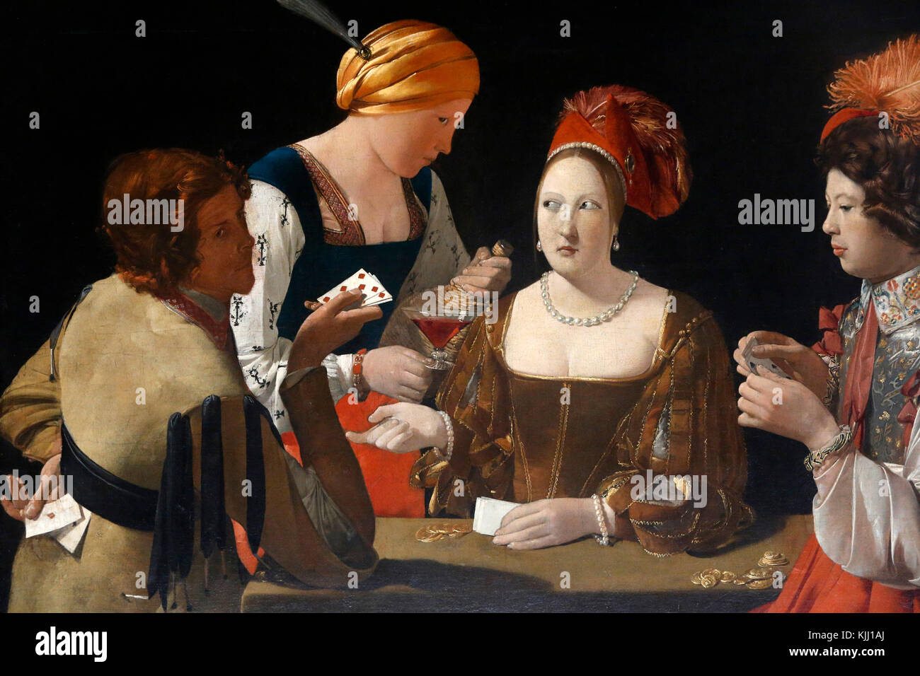 Il museo del Louvre. Il cheat. Georges de La Tour.XVII C. La Francia. Foto Stock