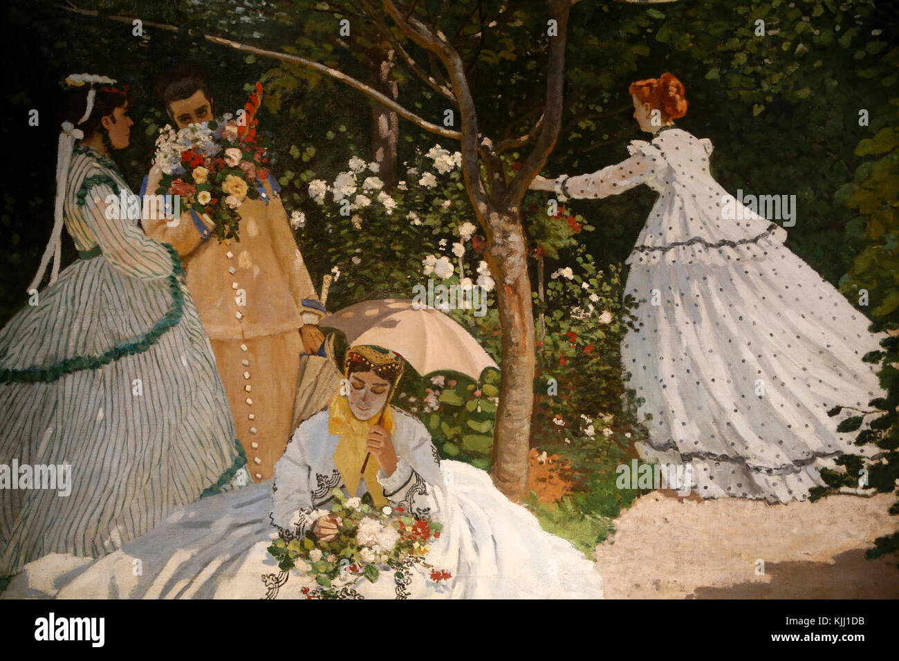 Il museo d' Orsay. Claude Monet. Le donne in un giardino. Olio su tela, c. 1866. La Francia. Foto Stock