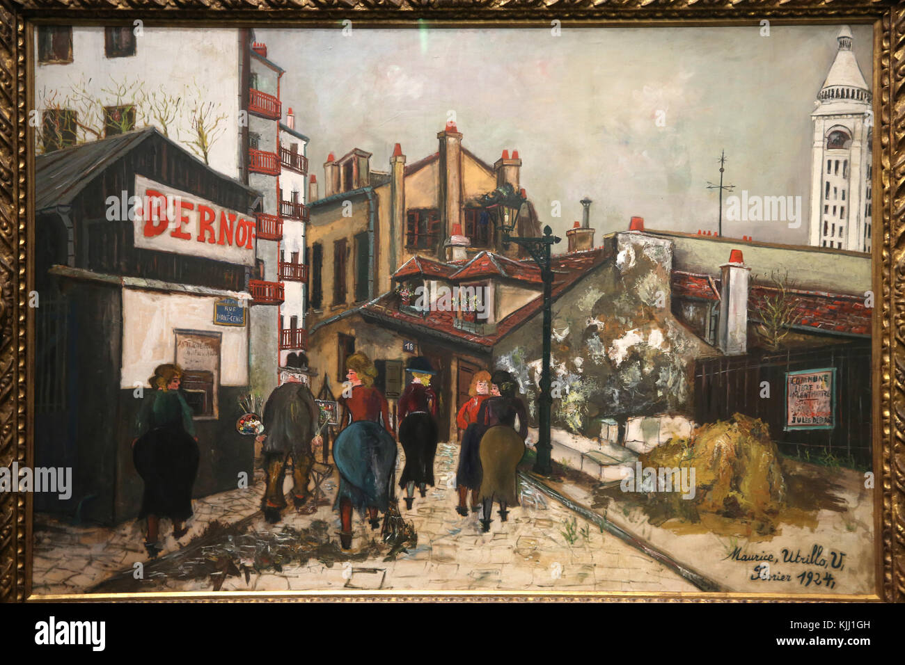 MusŽe de l'Orangerie, Parigi. Maurice Utrillo, La Maison Bernot, 1924. Huile sur toile. La Francia. Foto Stock