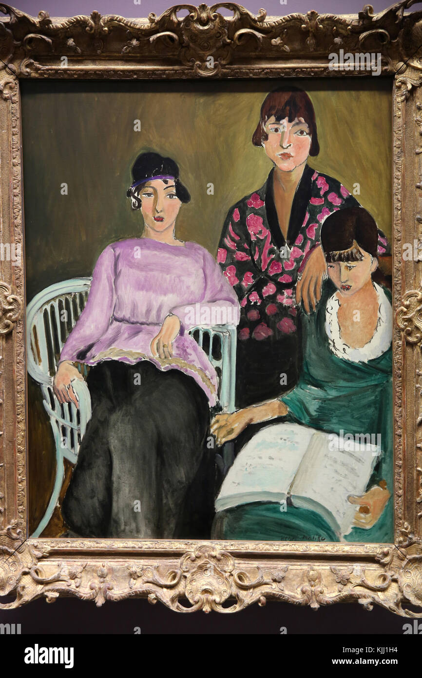 MusŽe de l'Orangerie, Parigi. Henri Matisse, Les Trois Soeurs, 1916-1917. Huile sur toile. La Francia. Foto Stock