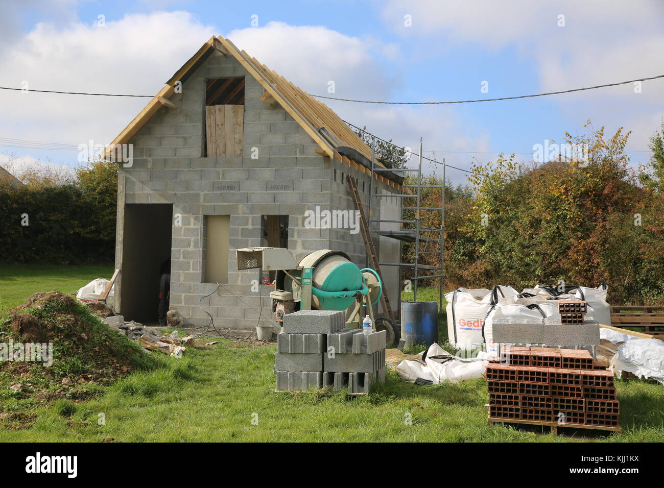 Costruzione casa. La Francia. Foto Stock