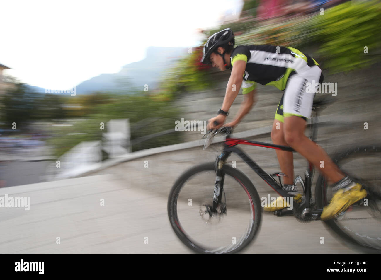 Moutain Bike race : Dre dans le Pave. La Francia. Foto Stock