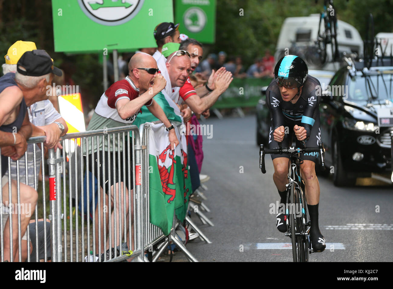 Le Tour de France 2016. Sallanches - Megeve nelle Alpi francesi. La Francia. Foto Stock