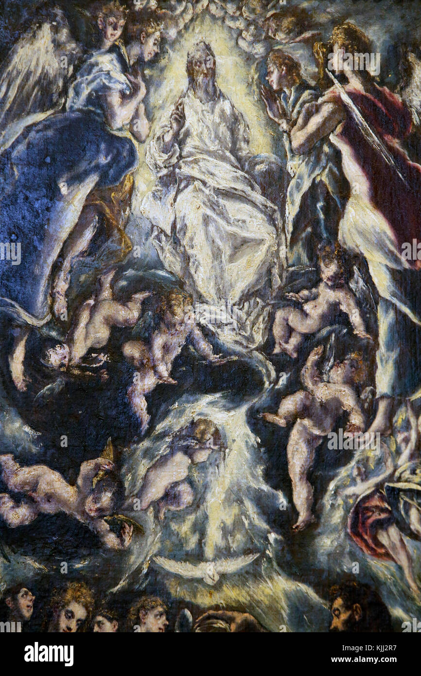 Galleria Barberini di Roma. Il Battesimo di Cristo. El Greco. In tela. Dettaglio. L'Italia. Foto Stock