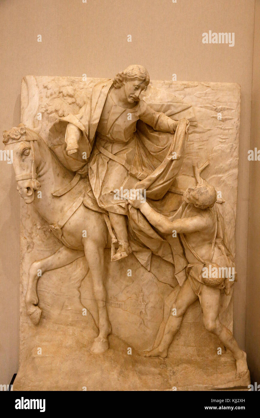 Museo Capitolino, Roma. Pietro Bernini. San Martino divide il suo mantello con un mendicante Museo Capitolino, Roma. Pietro Bernini. San Martino divide il suo mantello con un mendicante