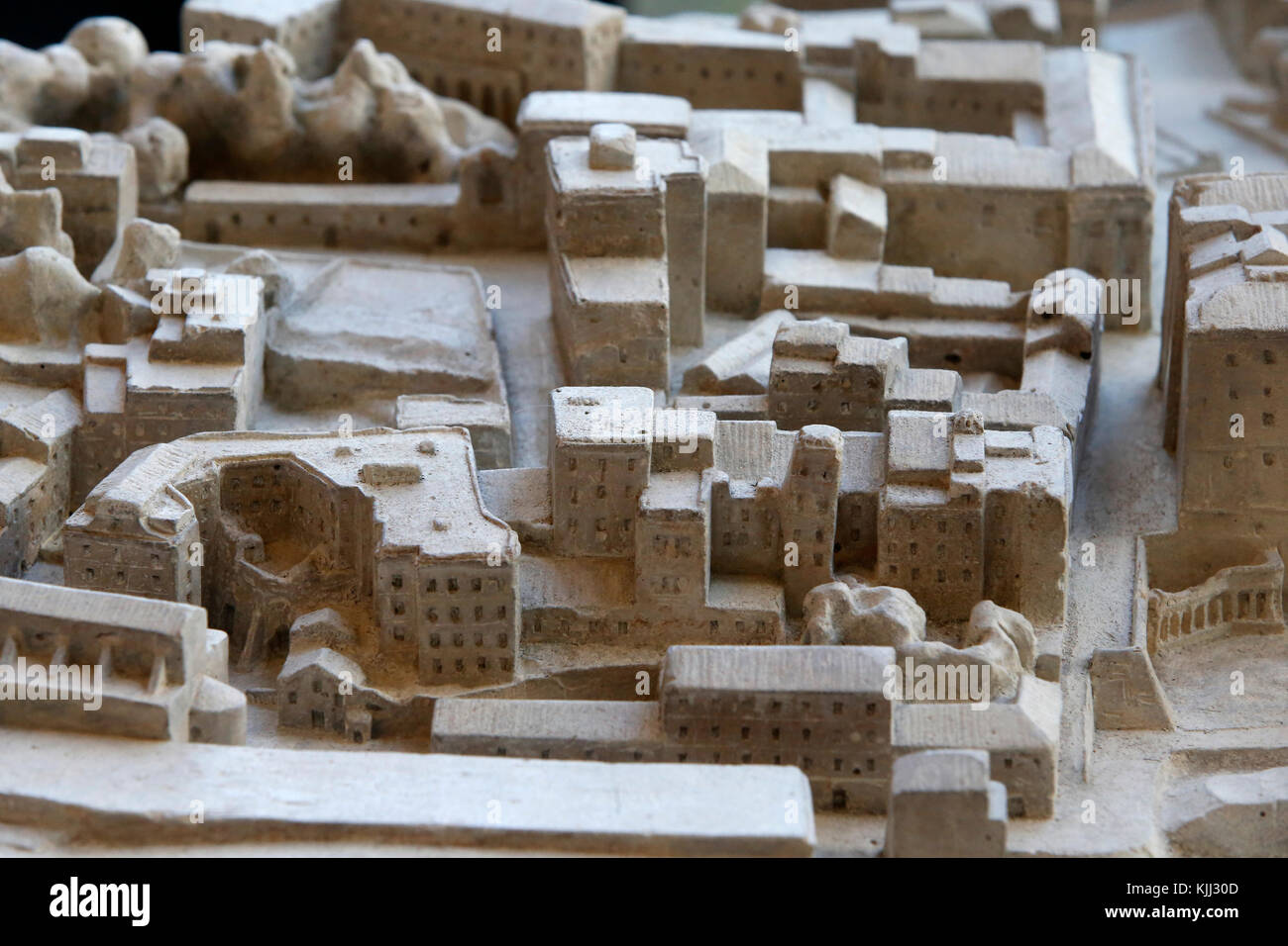 Museo Capitolino, Roma. Antonio Munoz (progetto) Il Capitol modello in plastica : prima di demolizione in via della Consolazione (1928-1932), gesso modellato Foto Stock