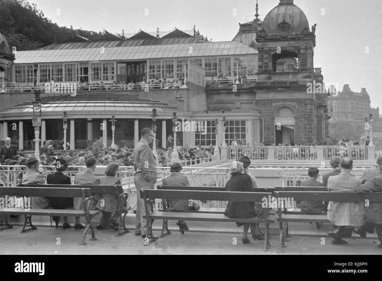 Immagine presa durante il 1940s che mostra la Spa a Scarborough in North Yorkshire, Inghilterra.Scarborough Spa è una Grade II * listed building. Foto Stock