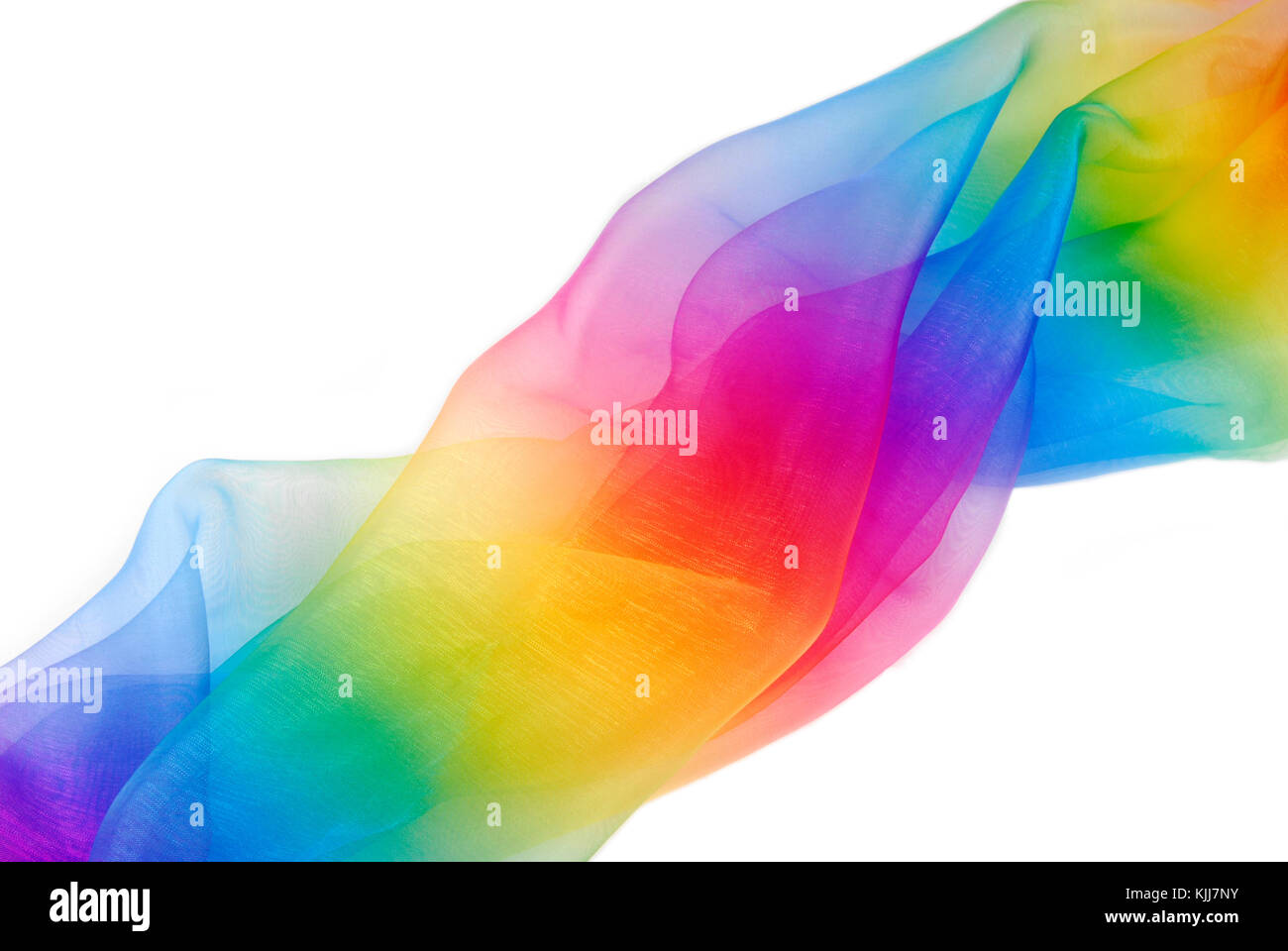 Tessuto di organza di colore arcobaleno Foto Stock